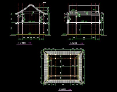 仿清式歇山古建寺廟建筑設(shè)計(jì)CAD方案圖[原創(chuàng)]設(shè)計(jì)解析